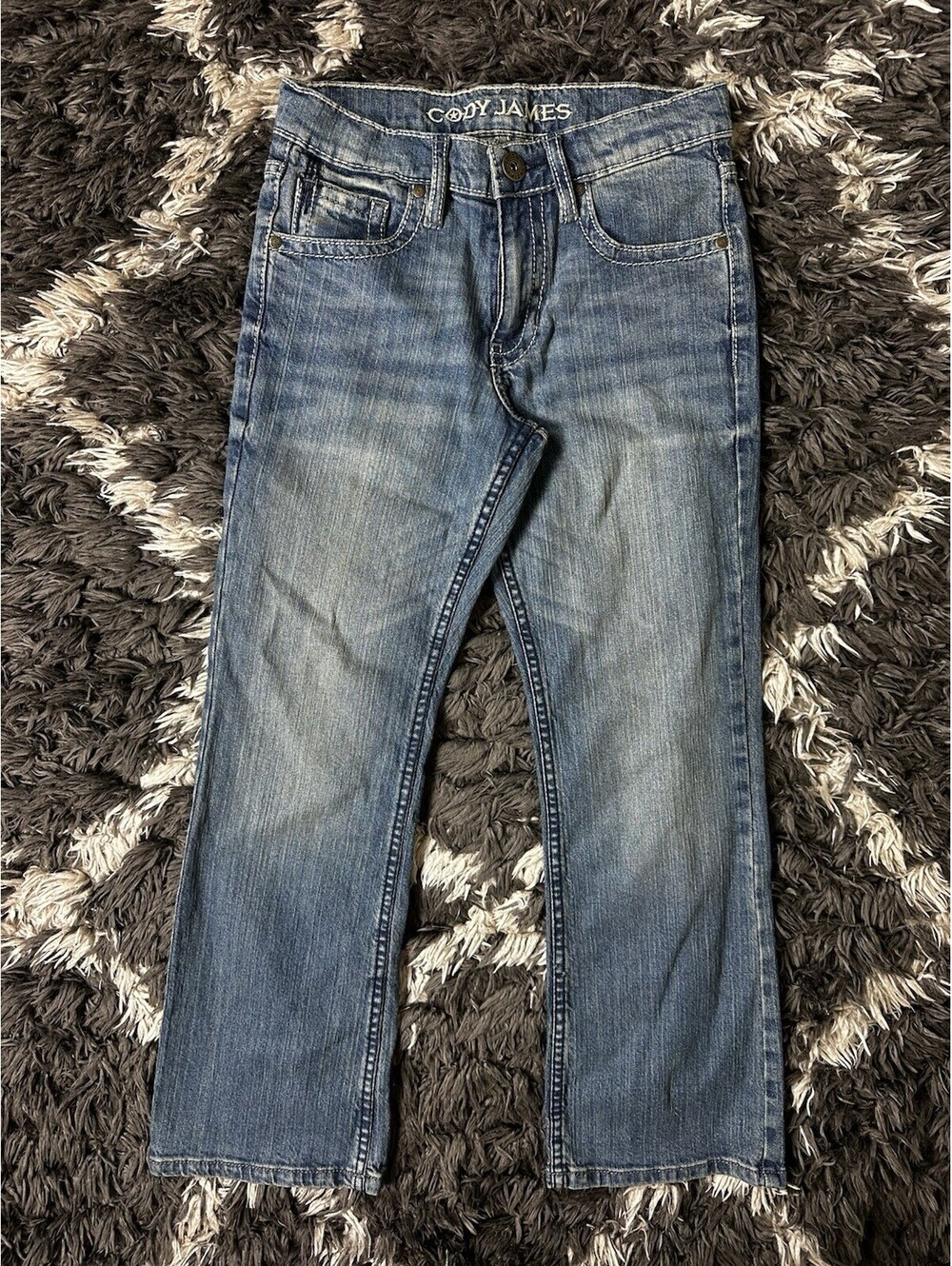 Cody James Boys Blue Denim Jeans Size 12 Adjustable Waist Stretch Medium Wash